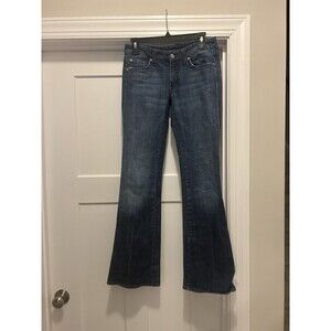 Vintage 7 For All Mankind Women’s Size 27 A Pocket Bootcut Low Rise Denim Jeans